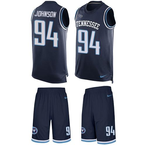 Nike Titans #94 Austin Johnson Navy Blue Alternate Men's Stitched NFL Limited Tank Top Suit Jersey